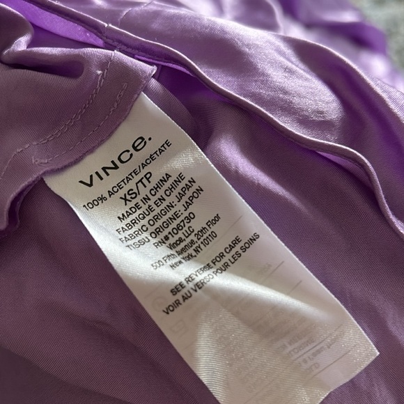 Vince Lavender Acetate Satin Slip Dress - Size XS - Picture 2 of 10